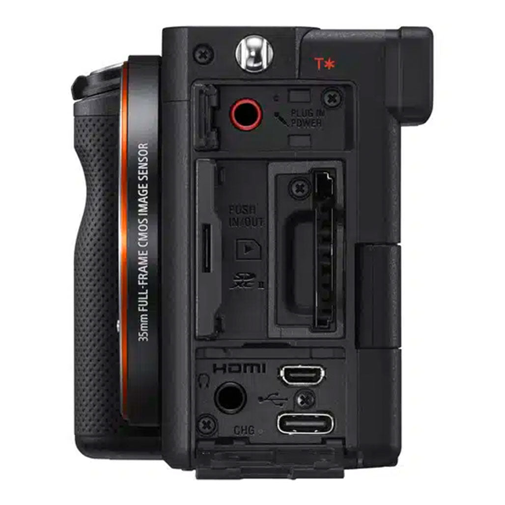 A Photo Of Sony a7C Mirrorless Camera with 28-60mm Lens Kit - Black, Full-Frame CMOS, 24.2MP