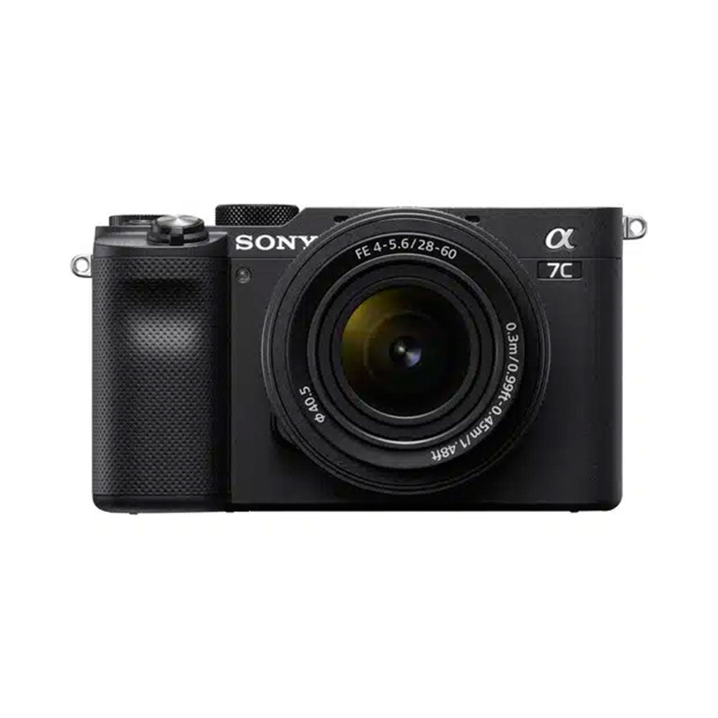 A Photo Of Sony a7C Mirrorless Camera with 28-60mm Lens Kit - Black, Full-Frame CMOS, 24.2MP