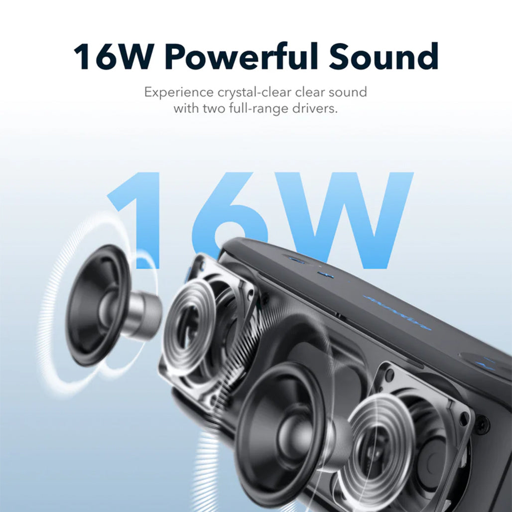 A Photo Of Anker Soundcore Select 3 Black – 16W Bluetooth Speaker with BassUp™, 20-Hour Battery, and IPX7 Waterproofing