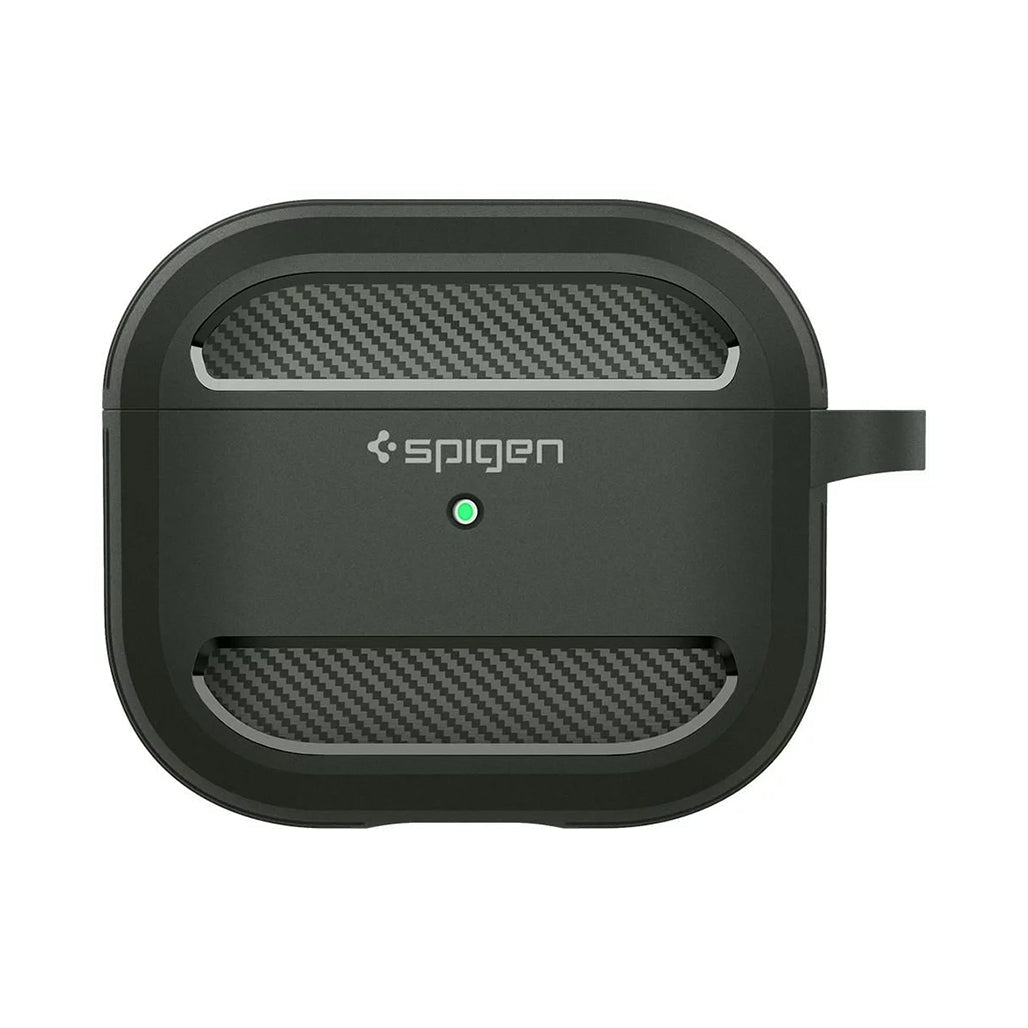 A Photo Of Spigen Rugged Armor Case for AirPods 3rd Gen - Military Green - ASD01979