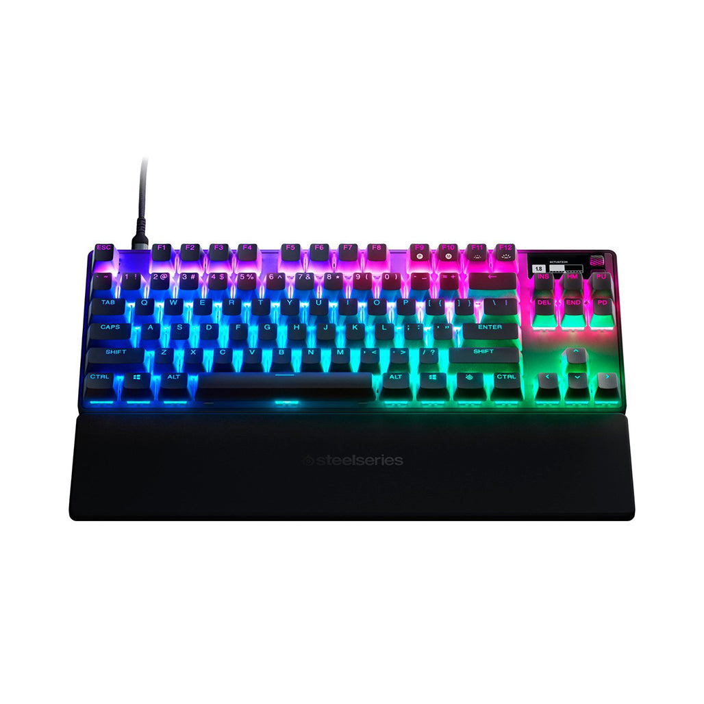 A Photo Of SteelSeries Apex Pro TKL - Wired Mechanical Tenkeyless Gaming Keyboard with Adjustable OmniPoint Switches and OLED Display
