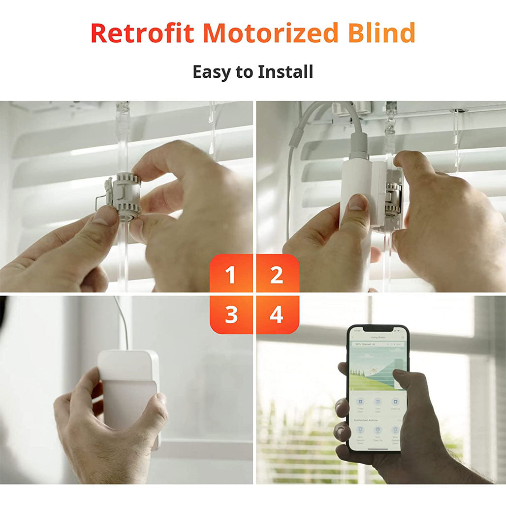 A Photo Of SwitchBot Blind Tilt with Solar Panel | Smart Blind Controller with 2000mAh Solar Power