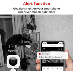 A Photo Of SwitchBot Indoor Cam W1301200-WHT | 1080p HD Security Camera with Night Vision and Wide Angle