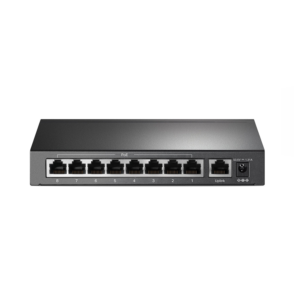 A Photo Of TP-Link TL-SF1009P 9-Port 10/100Mbps Desktop Switch with 8-Port PoE+ | 65W Budget, Extend Mode, Priority Mode