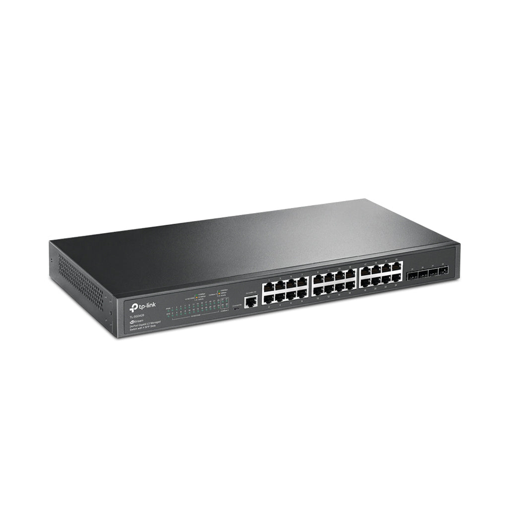 A Photo Of TP-Link TL-SG3428 JetStream 24-Port Gigabit L2 Managed Switch with 4 SFP Slots – High Performance, Secure, and Scalable Network Solution