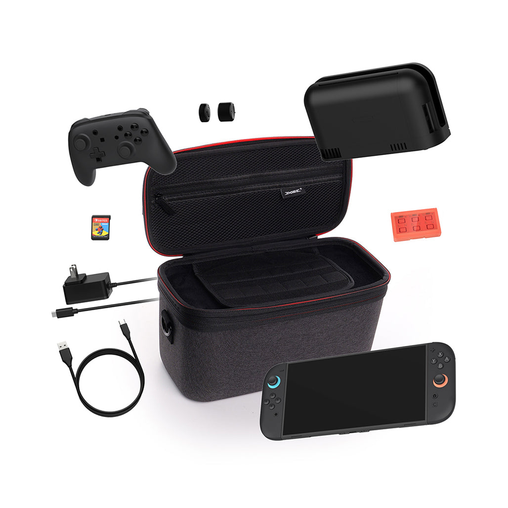 A Photo Of Dobe Dual-Layer Storage Case for Nintendo Switch 2 with Game Card Case - TNS-3175