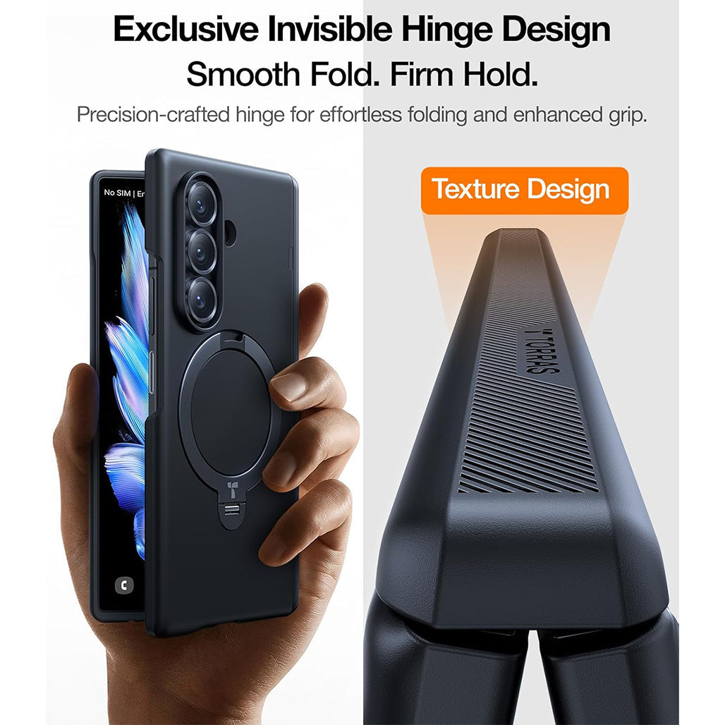 A Photo Of TORRAS Ostand Spin Magnetic Case for Samsung Z Fold 7 - Includes 2 Screen Protectors