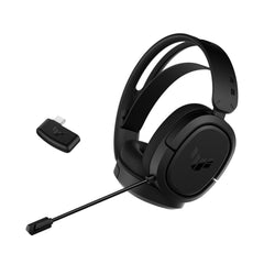 A Photo Of Asus TUF Gaming H1 - Wireless headset features a 2.4 GHz connection, 7.1 surround sound with deep bass