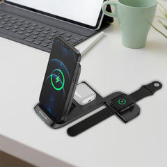 A Photo Of Tellur 3-In-1 Wireless Desk Charger – Fast Charging Station for Smartphone, Earbuds, and Apple Watch