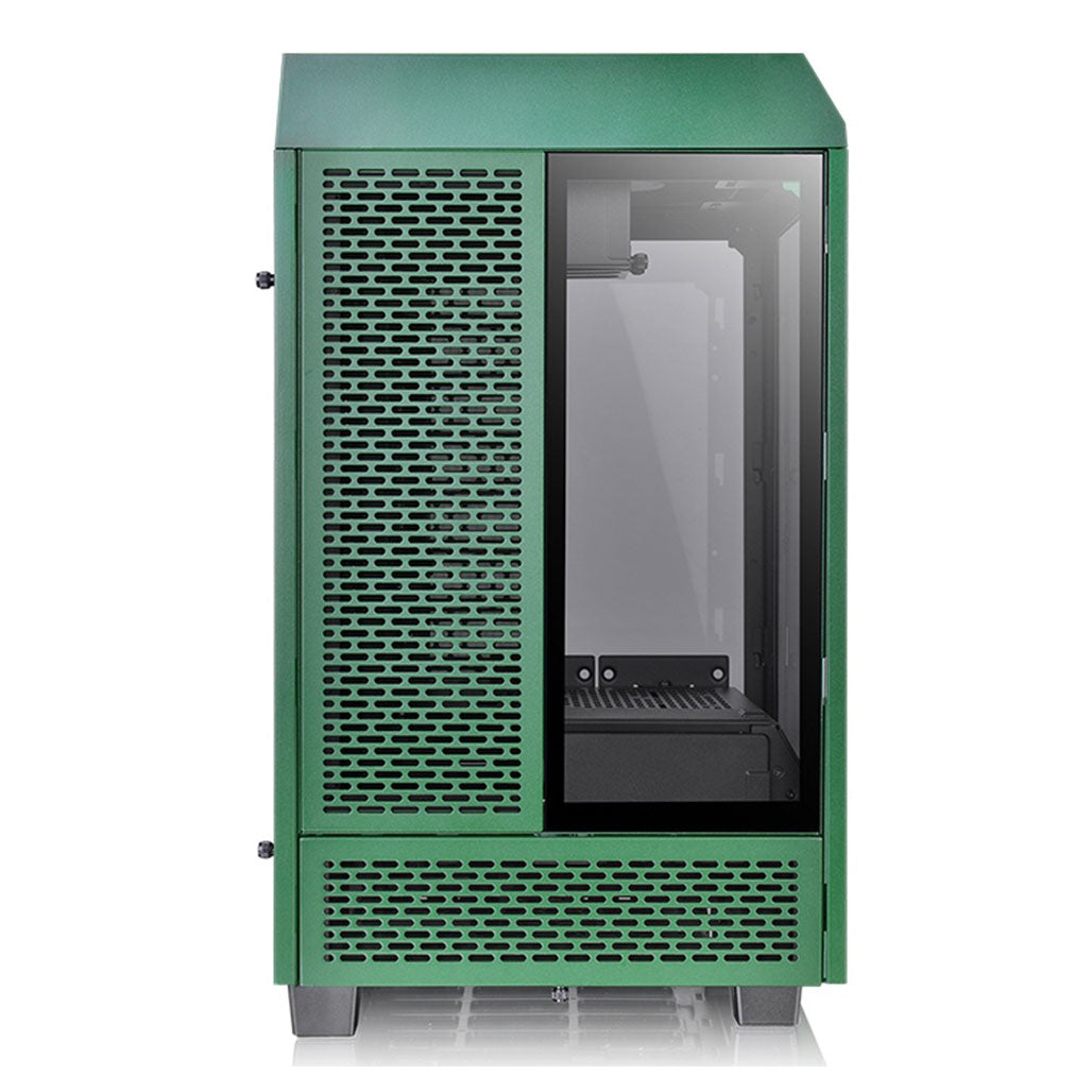 A Photo Of Thermaltake The Tower 100 Racing Green - Mini ITX Chassis with Tempered Glass Windows