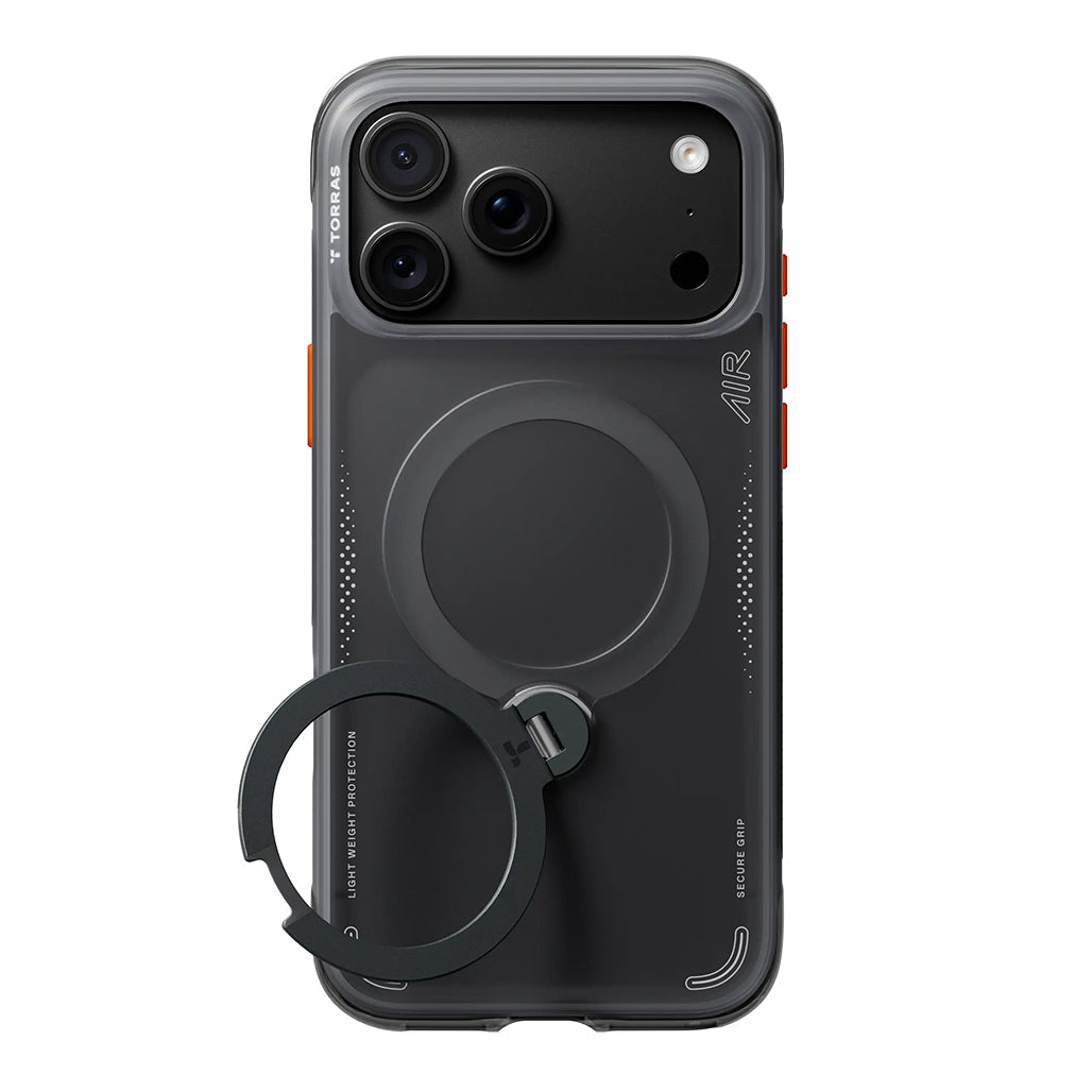 A Photo Of Torras Ostand Q3 Air - Magnetic Ring Stand Case for iPhone 18 Series
