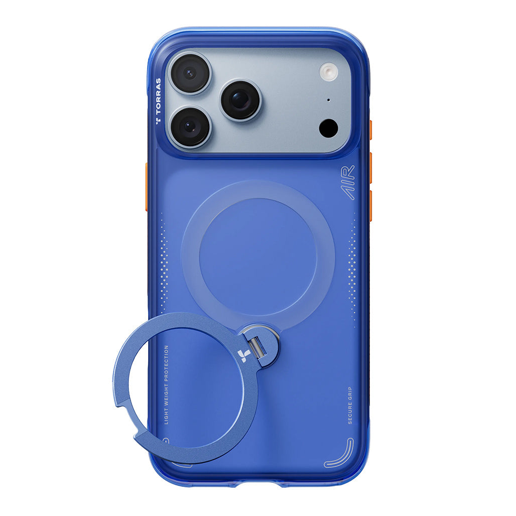 A Photo Of Torras Ostand Q3 Air - Magnetic Ring Stand Case for iPhone 18 Series