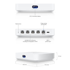 A Photo Of Ubiquiti Cloud Gateway Ultra - UCG-Ultra | Compact Cloud Gateway with 1 Gbps Routing, Multi-WAN Load Balancing, and UniFi Management