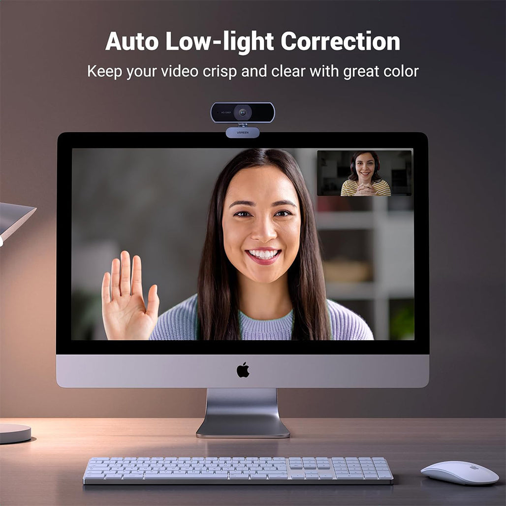 A Photo Of UGreen 1080P USB HD Webcam with Built-In Microphone | Full HD Video, Noise-Cancelling Audio, Wide-Angle View