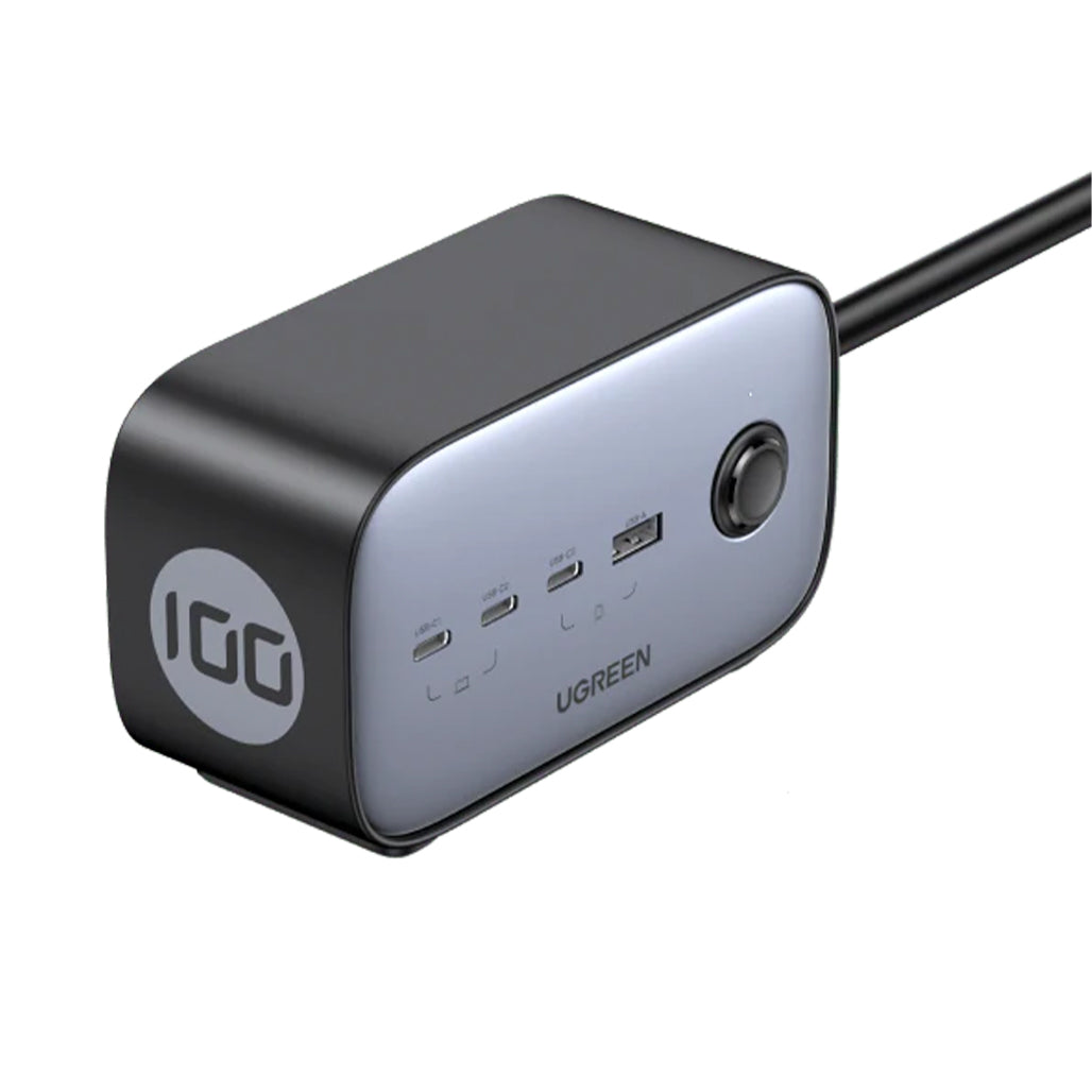 A Photo Of UGreen DigiNest Pro 100W USB-C Power Strip – 6-in-1 GaN Charger with 2 AC Sockets and 3 USB Ports
