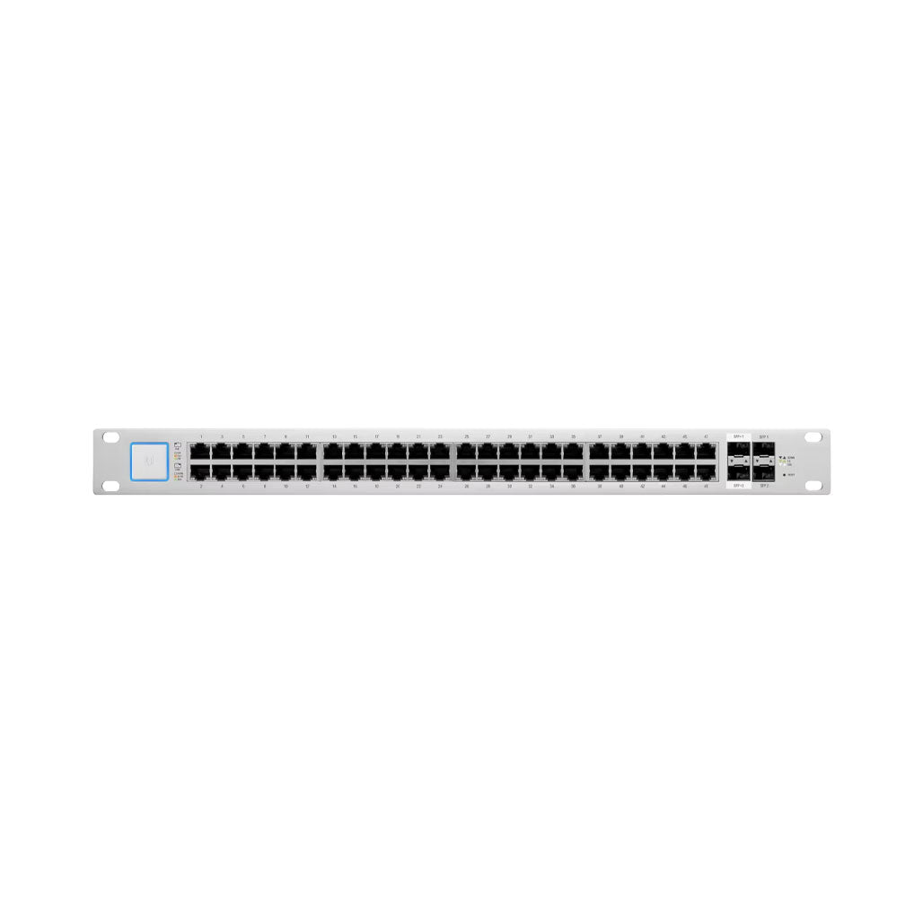 A Photo Of Ubiquiti PoE Switch 48-Port GbE, PoE+ and 24V Passive PoE with 1G & 10G SFP Ports