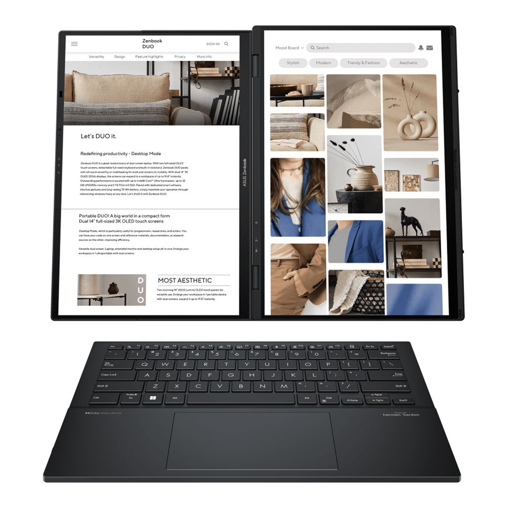 A Photo Of Asus Zenbook Duo OLED UX8406CA-PZ005W - Dual 14