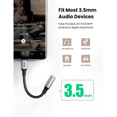 A Photo Of UGreen Braided USB-C to 3.5mm Headphone Adapter | High-Quality Type-C to Audio Jack Converter