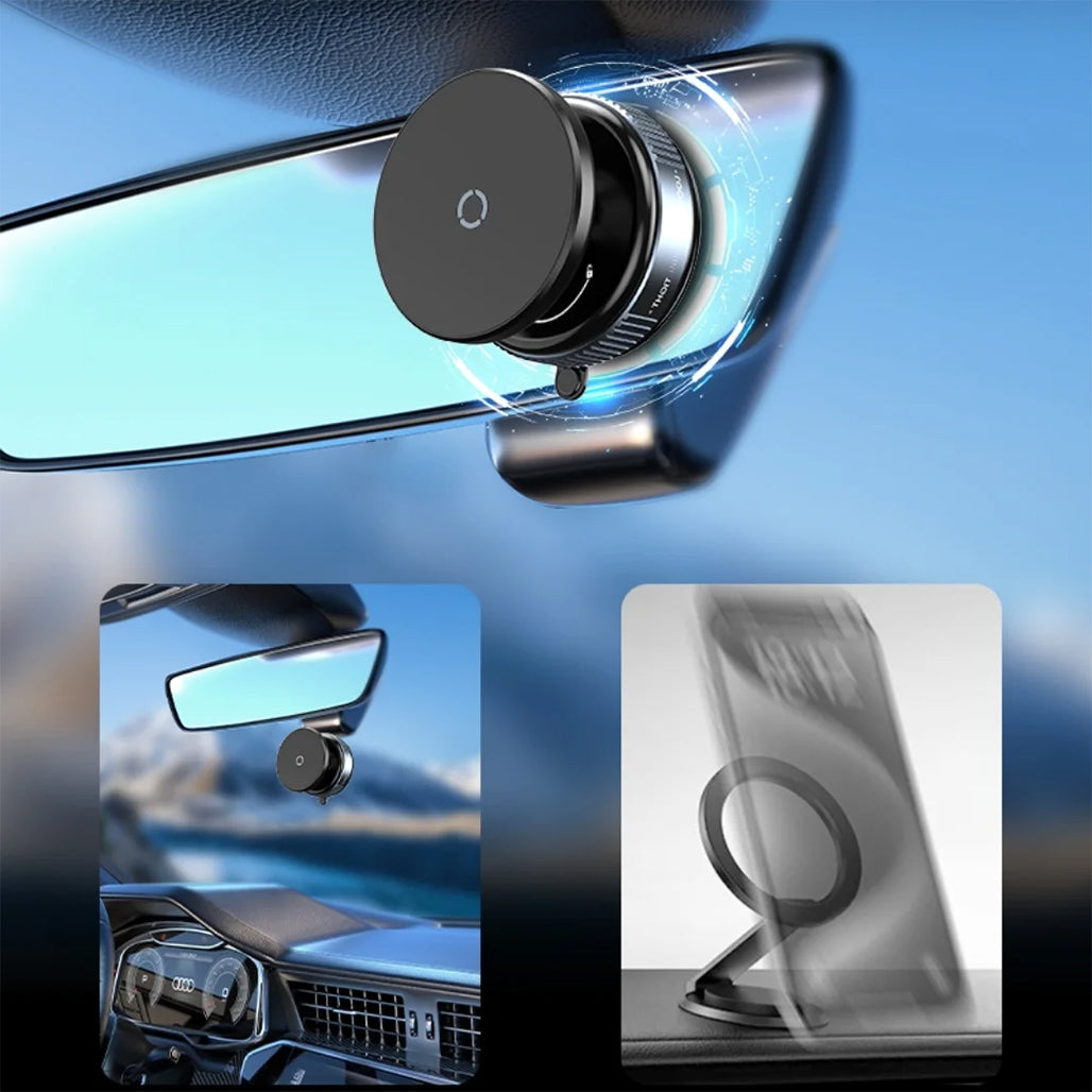 A Photo Of Magnetic Wireless Car Charger Mount K007S – Vacuum Suction & One-Handed Operation