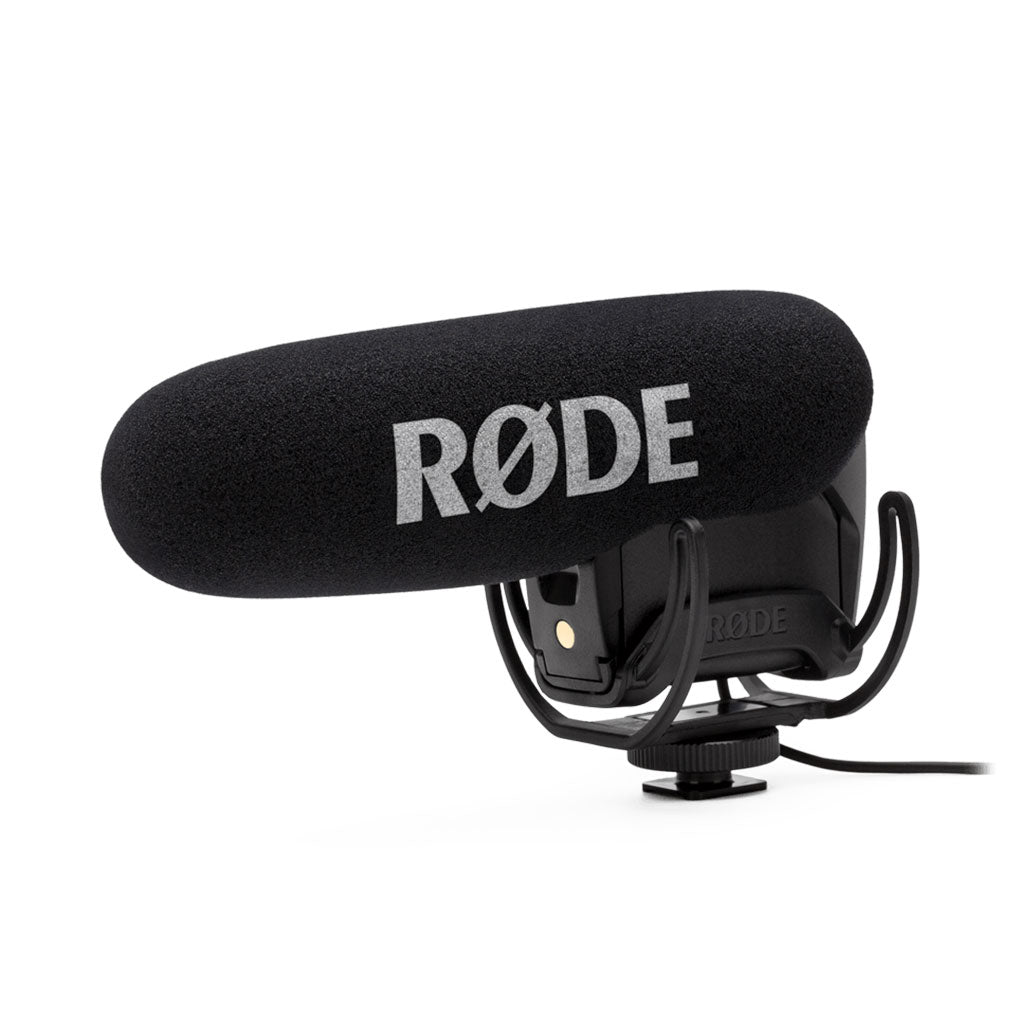 A Photo Of Rode VideoMic Pro Professional On-Camera Microphone with High-Pass Filter and Rycote® Lyre® Shock Mount