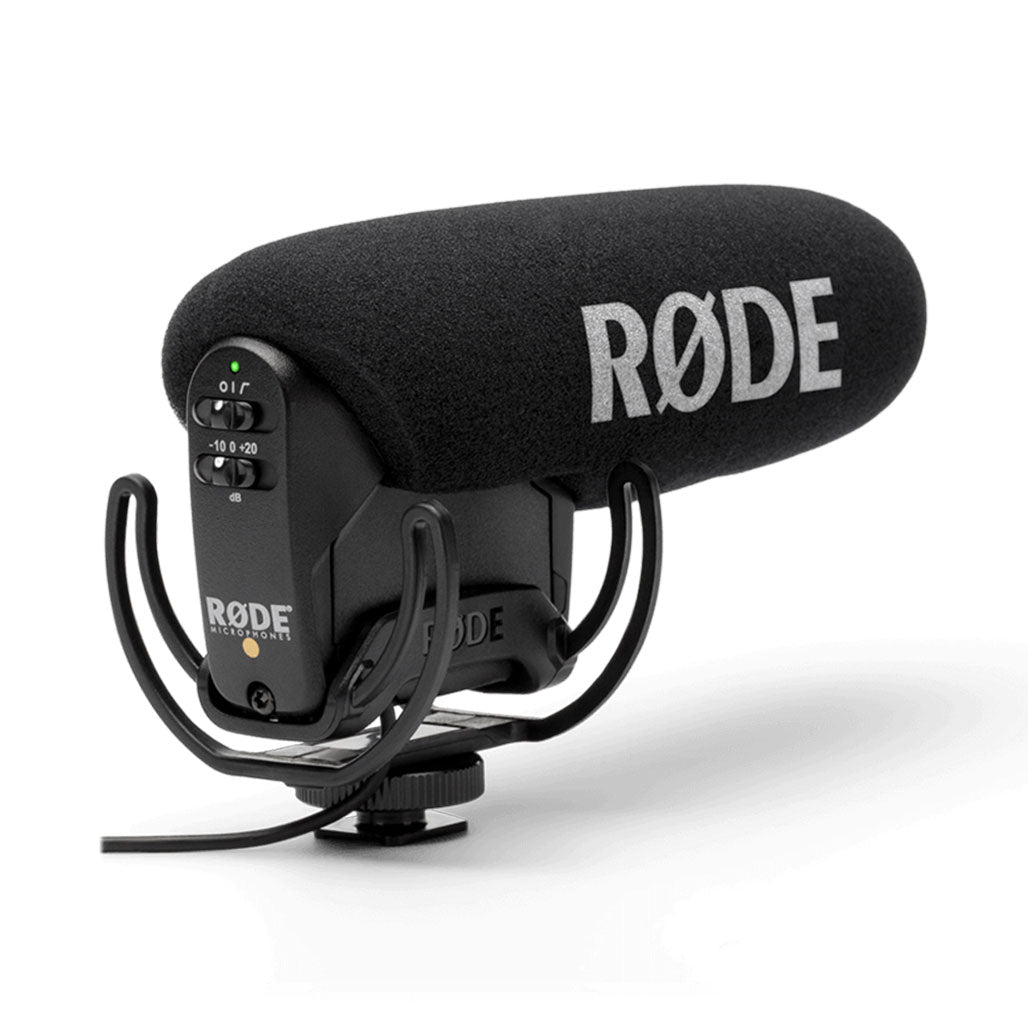 A Photo Of Rode VideoMic Pro Professional On-Camera Microphone with High-Pass Filter and Rycote® Lyre® Shock Mount