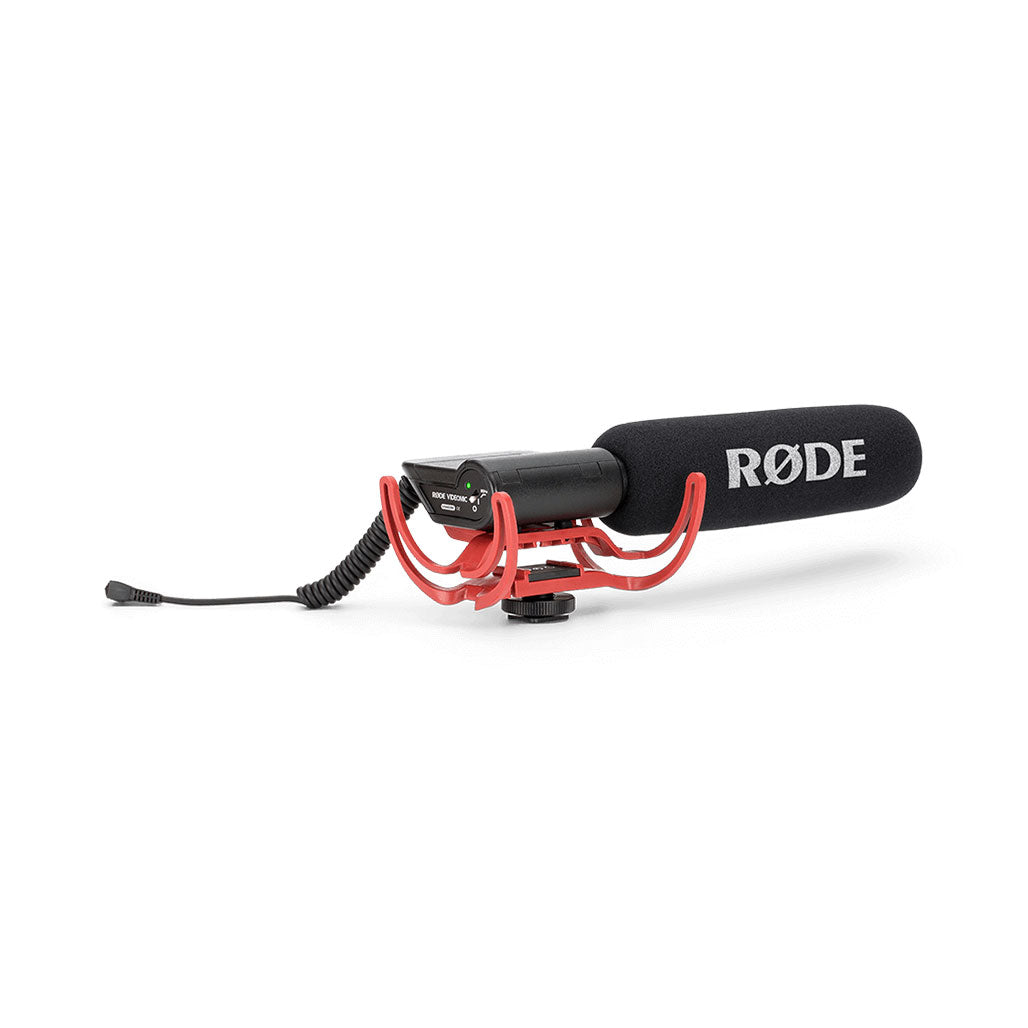 A Photo Of Rode VideoMic High-Quality On-Camera Shotgun Microphone with Adjustable Gain and High-Pass Filter