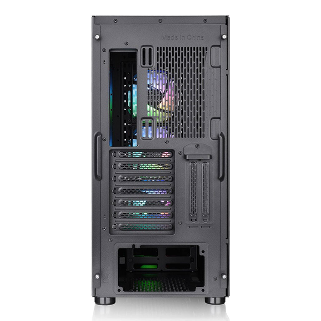 A Photo Of Thermaltake Versa T27 TG ARGB Mid Tower Chassis – E-ATX Support with Three ARGB Fans and Tempered Glass Panel