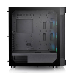 A Photo Of Thermaltake Versa T27 TG ARGB Mid Tower Chassis – E-ATX Support with Three ARGB Fans and Tempered Glass Panel