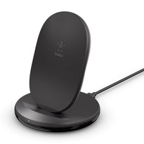 Belkin BoostCharge 15W Wireless Charging Stand with QC 3.0 24W Wall Charger – Fast, Convenient, and Qi-Certified