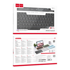 A Photo Of Hoco S55 Transparent Discovery Edition Wireless Keyboard - BT v5.0, 78 Keys, 500mAh Battery, Colorful Backlight