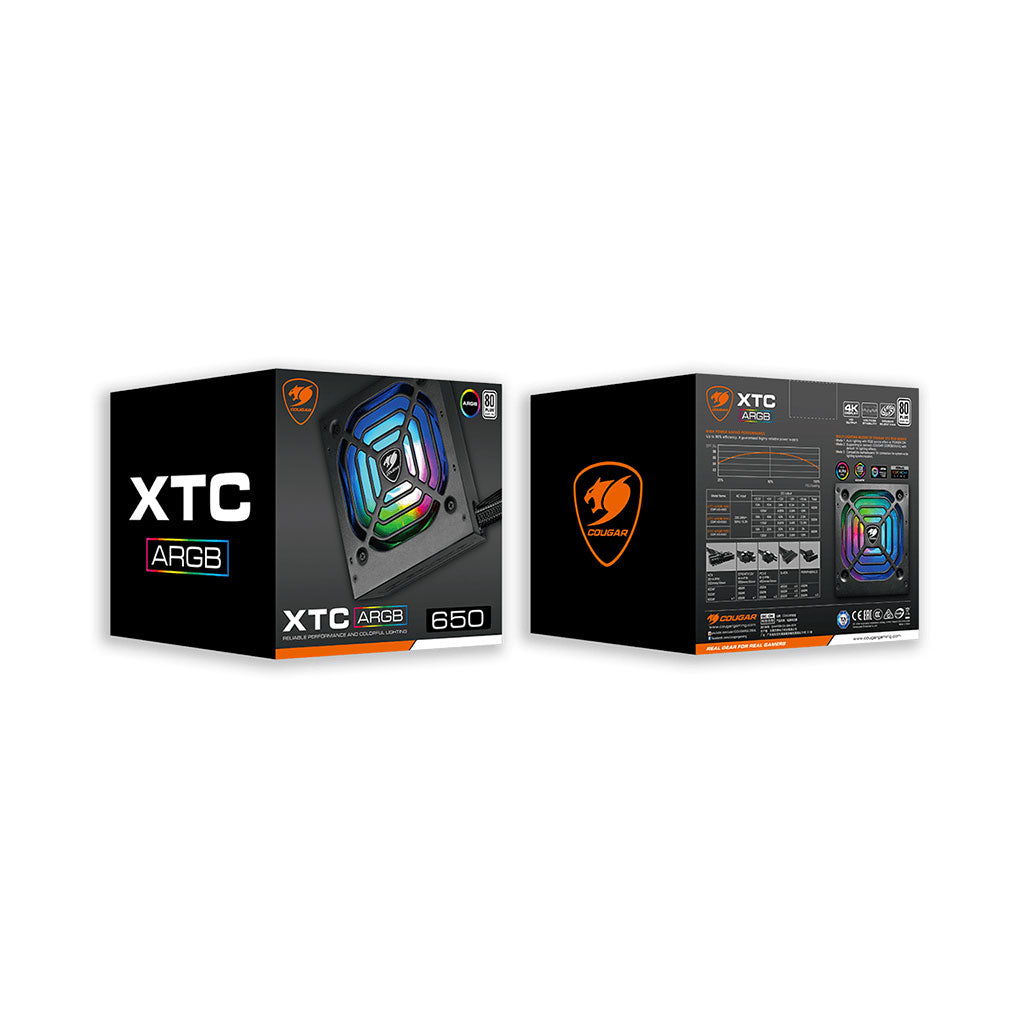 A Photo Of Cougar XTC 650 ARGB Power Supply – Reliable Protection with Advanced Safety Features