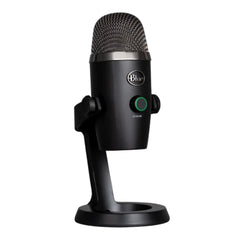 A Photo Of Logitech 988-000400 YETI NANO Premium Dual-Pattern USB Microphone with Blue VO!CE - Black