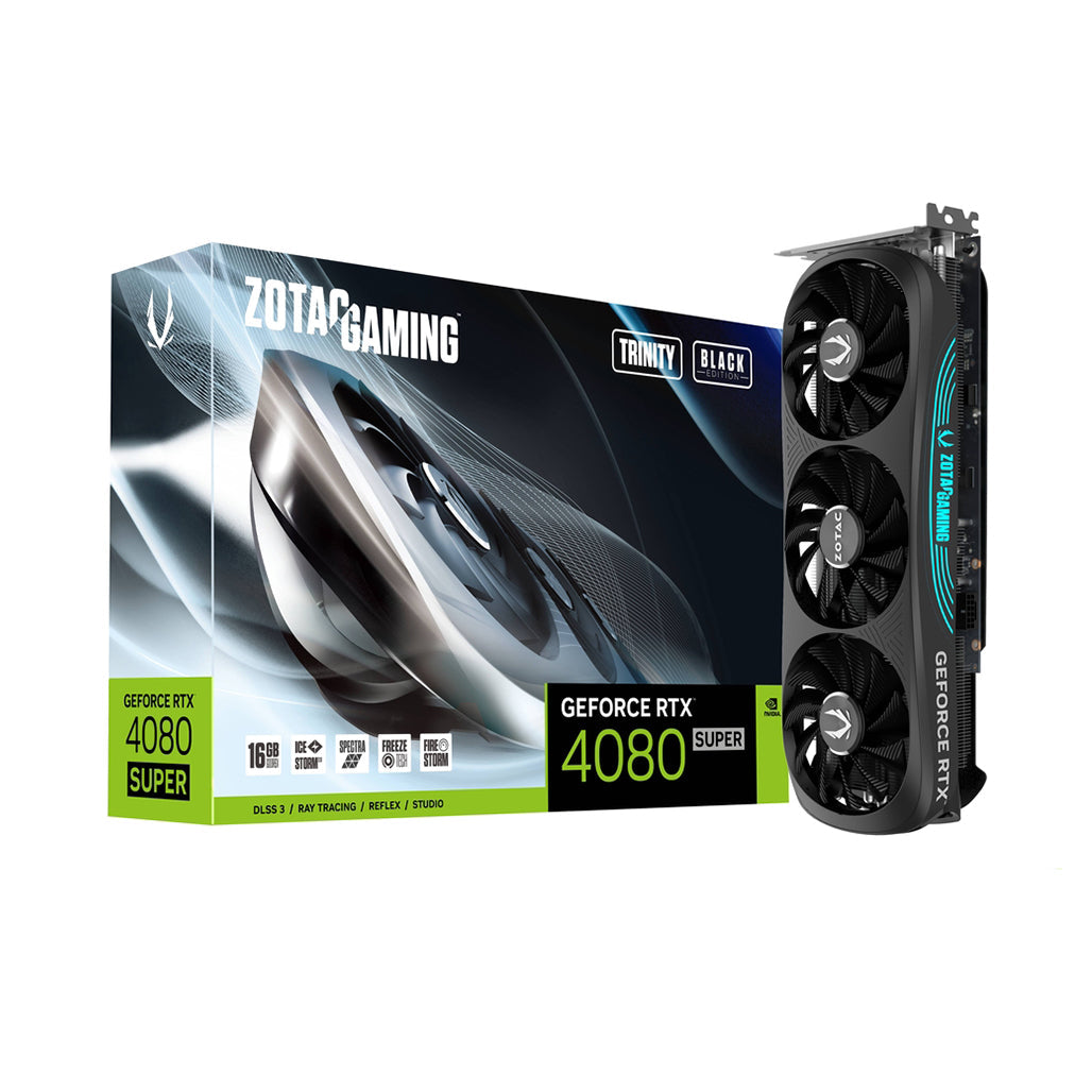 A Photo Of ZOTAC RTX 4080 Super Trinity Black 16GB GDDR6X | ZT-D40820D-10P