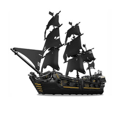 A Photo Of Mould King Black Pirates Ship Model Building Toy Set - 3180 Pieces - 13199