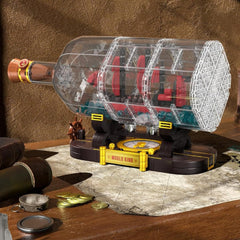 A Photo Of Mould King The Mini Queen Revenger Ship-In-a-Bottle Building Toy Set - 885 Pieces - 10085