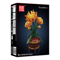 A Photo Of Mould King Chrysanthemum Potted Plant Building Toy Set - 417 Pieces - 24118