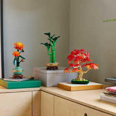 A Photo Of LEGO Japanese Red Maple Bonsai Tree - 474 Pieces - 10348