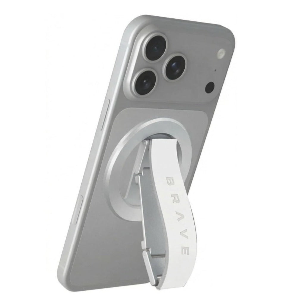 A Photo Of Brave MagGrip 3-in-1 Magnetic Phone Grip & Kickstand - Universal Mount for iPhone 17 & 18 Pro Max