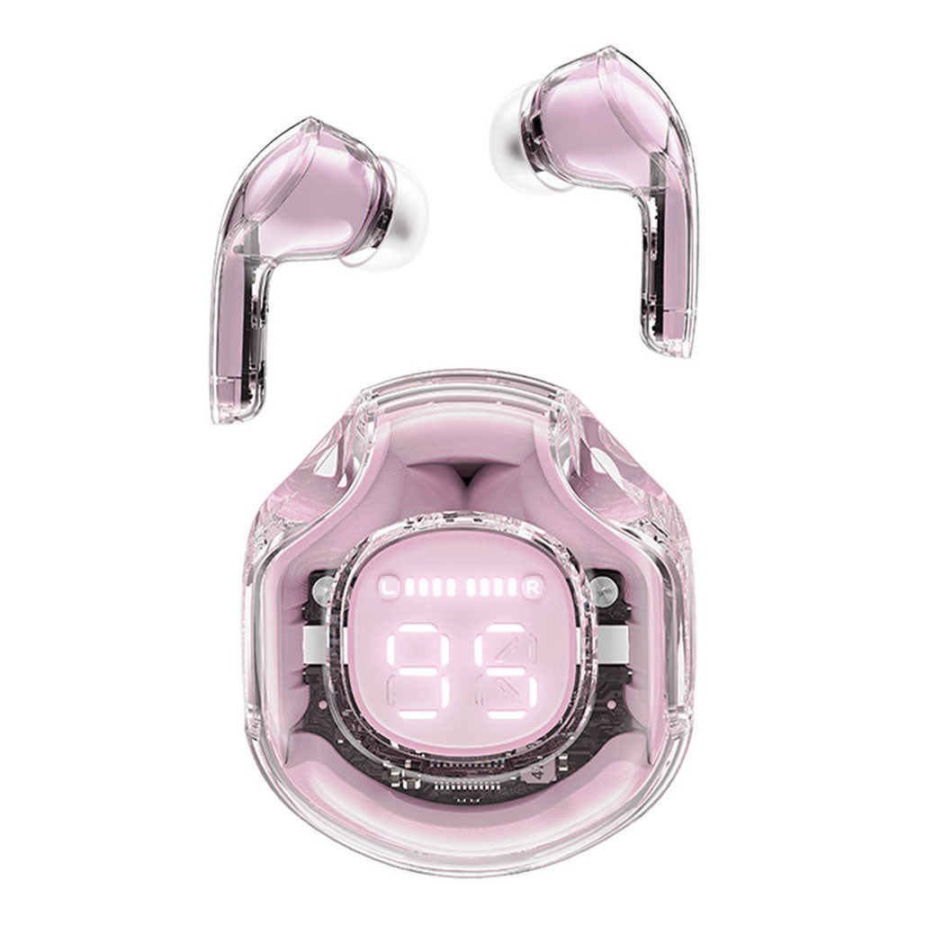 A Photo Of ACEFAST T8 Crystal TWS Earbuds | Transparent Design, 30H Battery, ENC Noise Reduction