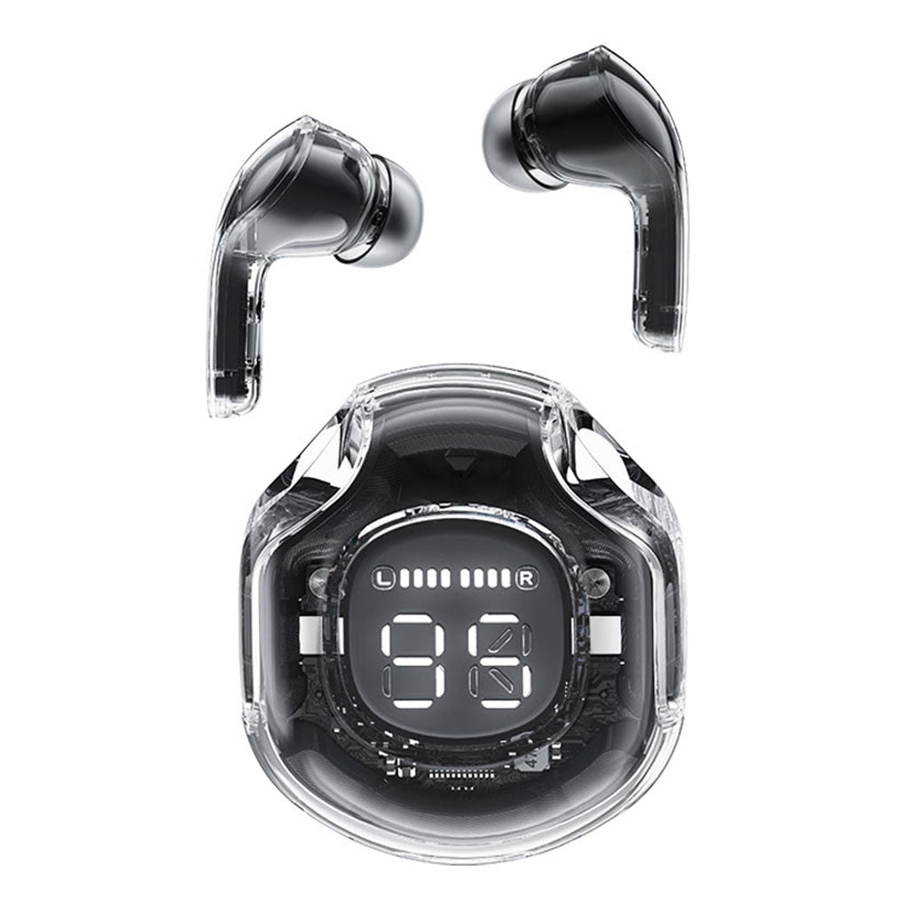 A Photo Of ACEFAST T8 Crystal TWS Earbuds | Transparent Design, 30H Battery, ENC Noise Reduction