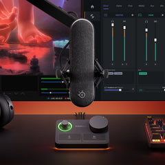 A Photo Of SteelSeries Alias Pro - XLR Microphone and Stream Mixer for Professional Gaming and Streaming