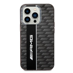 A Photo Of AMG Transparent Double Layer Case With Carbon Pattern II For iPhone 14 Pro