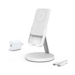 A Photo Of Anker 633 MagGo Magnetic Wireless Charger – 2-in-1 Charging Stand & Portable Charger with Safe Charging Technology