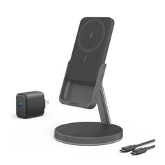 A Photo Of Anker 633 MagGo Magnetic Wireless Charger – 2-in-1 Charging Stand & Portable Charger with Safe Charging Technology