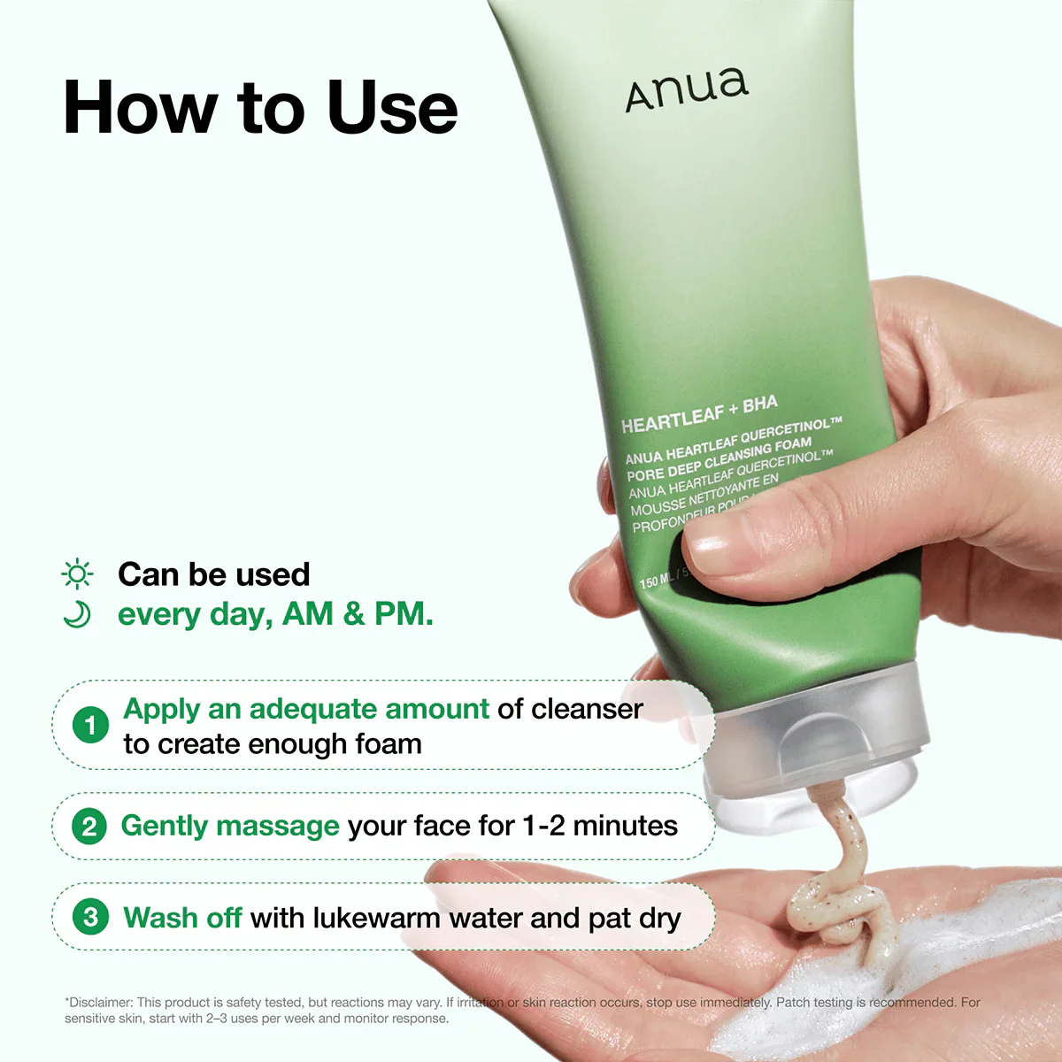 A Photo Of Anua Heartleaf Quercetinol Pore Deep Cleansing Foam - 150ml