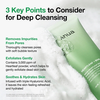 Anua Heartleaf Quercetinol Pore Deep Cleansing Foam - 150ml