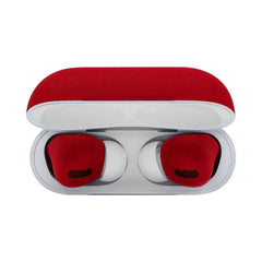 A Photo Of Apple AirPods Pro 2 Ferrari Red Full Paint by Switch | Customizable, Active Noise Cancellation, Personalized Spatial Audio