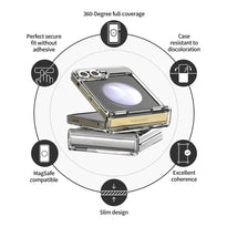 Araree Nukin 360 M Clear Case for Samsung Galaxy Z Flip 6 - Full-Body Protection with MagSafe Compatibility