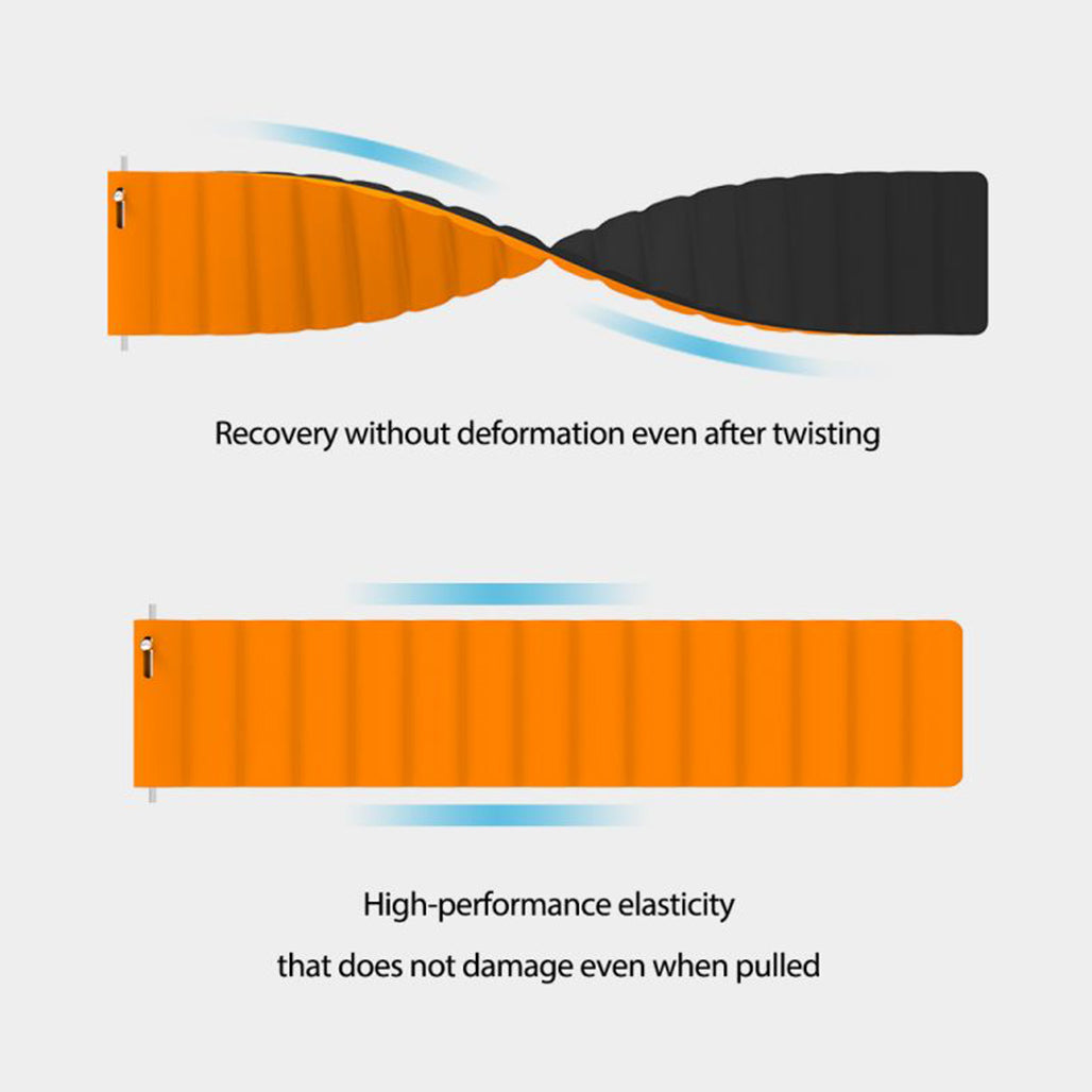 A Photo Of Araree Silicone Link Galaxy Watch Strap 20mm - Black/Orange