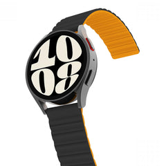 A Photo Of Araree Silicone Link Galaxy Watch Strap 20mm - Black/Orange